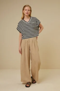 By bar tammie slub stripe top | jet black^ Tops & Shirts