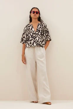 By bar todd brown batik blouse | brown batik^ Blusen