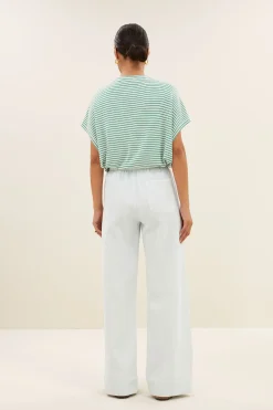 By bar tyler small stripe top | green small stripe^ Tops & Shirts