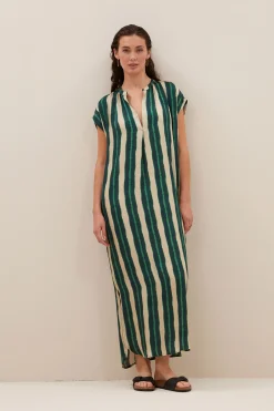 By bar victoria tie dye dress long | green tie dye stripe^ Kleider
