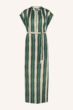 By bar victoria tie dye dress long | green tie dye stripe^ Kleider