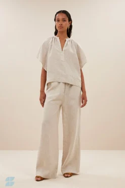 By bar vina linen blouse | linen^ Blusen