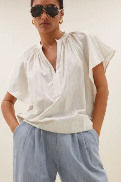 By bar vina lurex blouse | silver^ Blusen