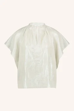 By bar vina lurex blouse | silver^ Blusen