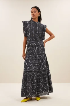 By bar xena midnight ikat blouse | midnight ikat^ Blusen