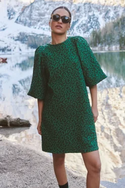 By bar zasu leo dress | green panter print^ Kleider