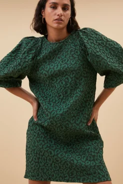 By bar zasu leo dress | green panter print^ Kleider